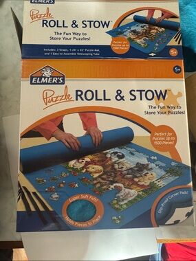 Elmer's Puzzle Roll & Stow - Blue Puzzle Mat